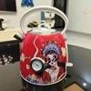 1.7L Retro Automatic Printed Electric Kettle Water Boiler 304 Stainless Steel Anti-dry thermometer1850w 220V 1