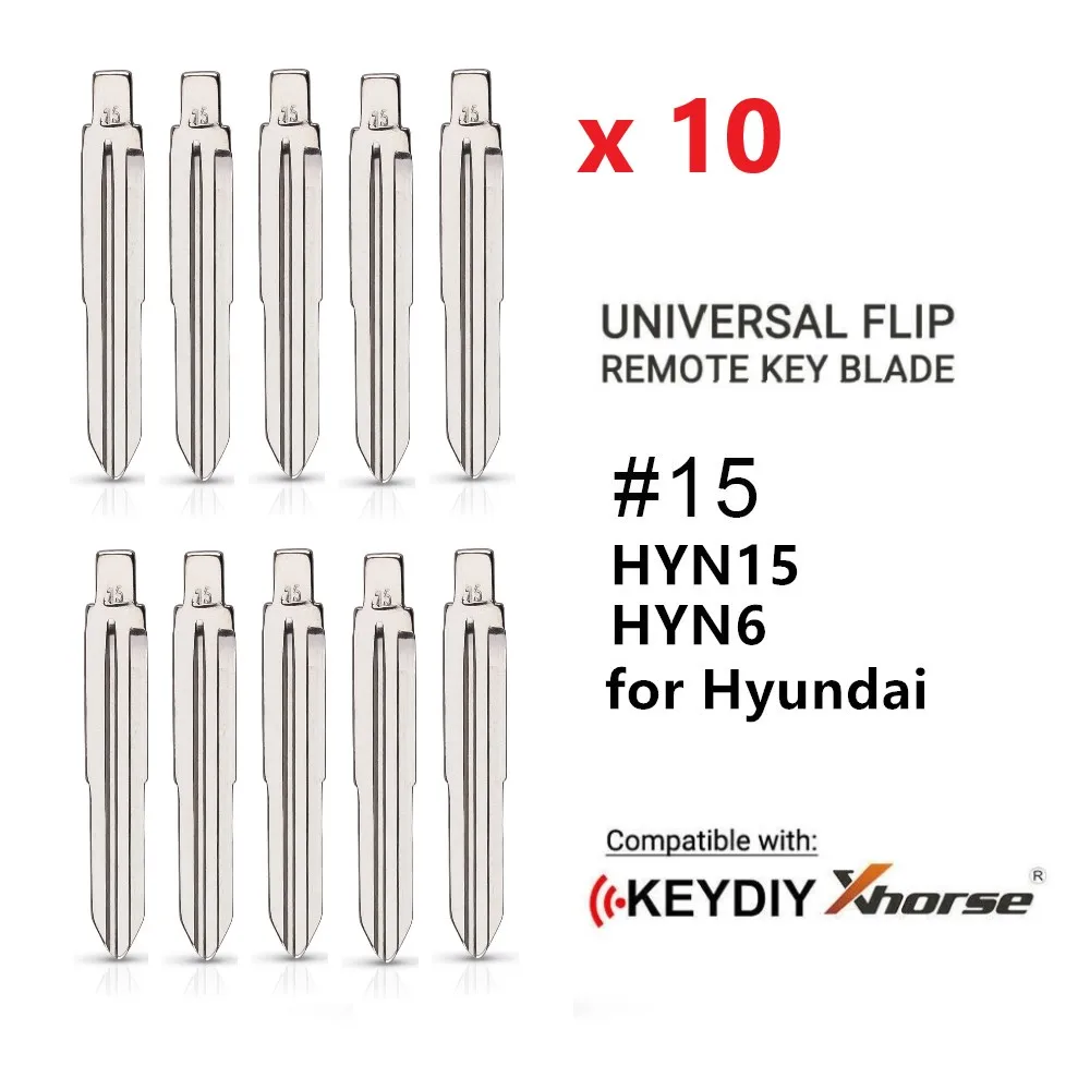 10pcs HYN15 HYN6 Flip Blank key Blade 15# HYN6FH for Hyundai Elantra Tucson Kia Cerato for KD keydiy xhorse VVDI remotes