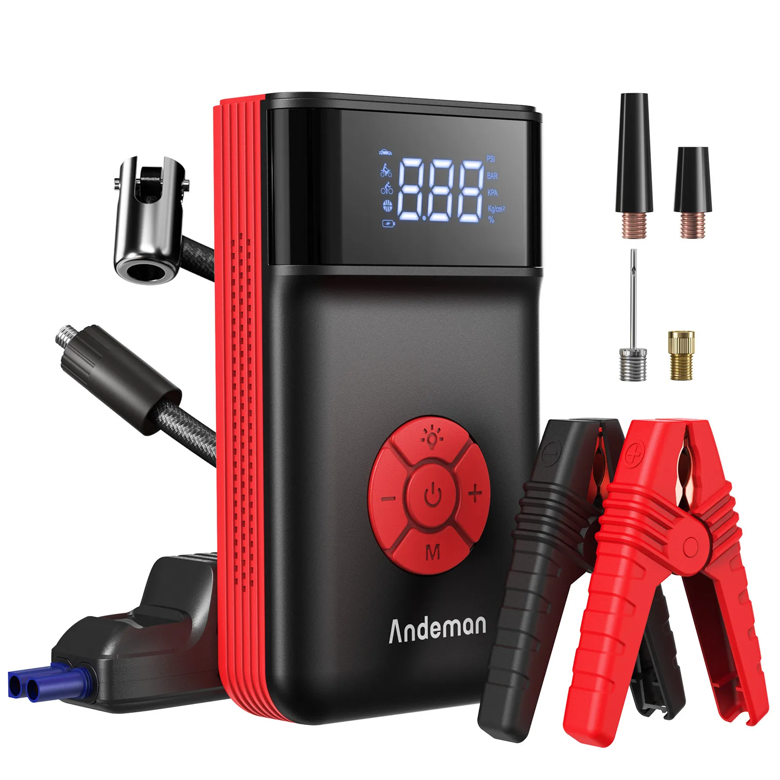 Portable Car Jump Starter Power Bank with Air Pump