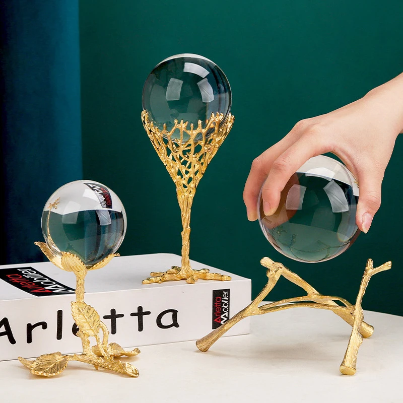 Modern Metal Crystal Ball Desktop Decoration Home Iron Geometric Crafts Nordic Living Room Luxury Ornaments - Image 5