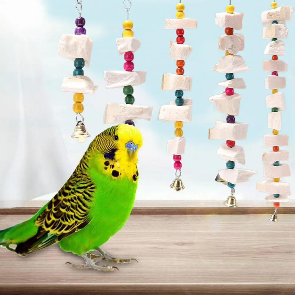Functional Parrot Toy Cuttlefish Bone Pet Bird Toy Bite Resistant Aid Digestion Hanging Pet Parrot Chew parrot toy bird toy
