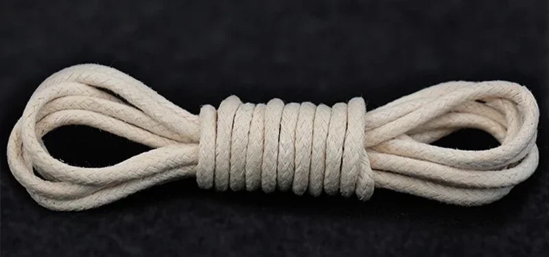 Premium Waxed Cotton and Leather Waterproof Shoelaces