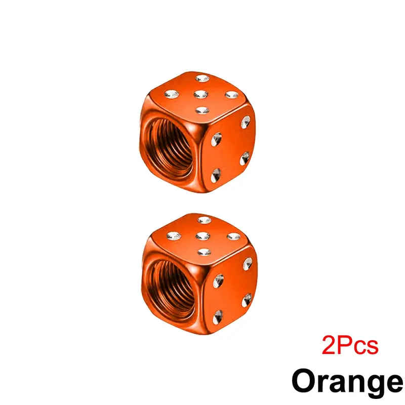DSYCAR 2/8Pcs Aluminum Tire Valve Caps Dice Wheel Stem Tyre Tire Wheel Stem Air Valve Dust Cover for Car Truck Motocycle Bike - Image 8