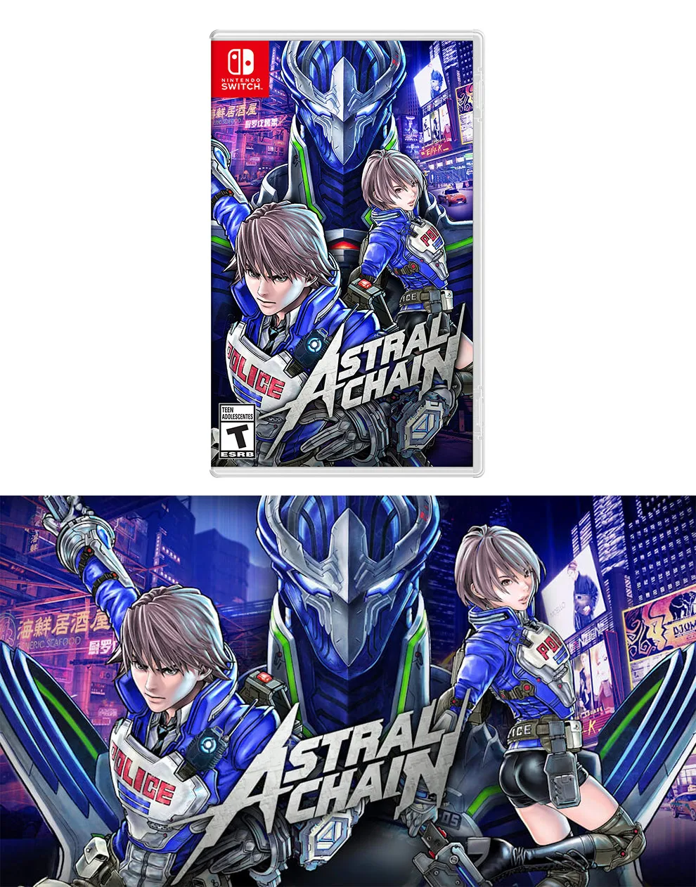 Astral Chain Nintendo Switch Game - Official Physical Edition for Ultimate Action - Alletron ASTRAL CHAIN Nintendo Switch Game Cover