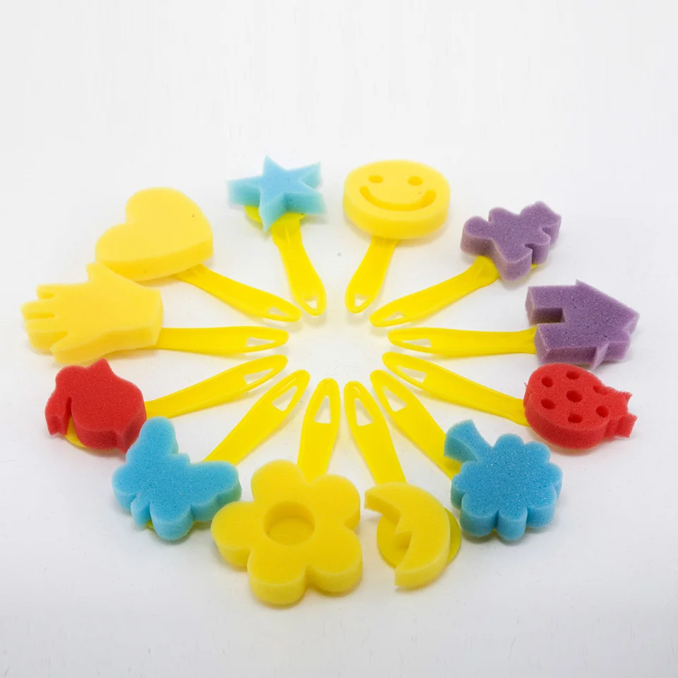 ARTIBETTER 12-teiliges Malpinsel-Set Mit Schwämmen - Kreatives DIY-Malset Für Kinder & Schule