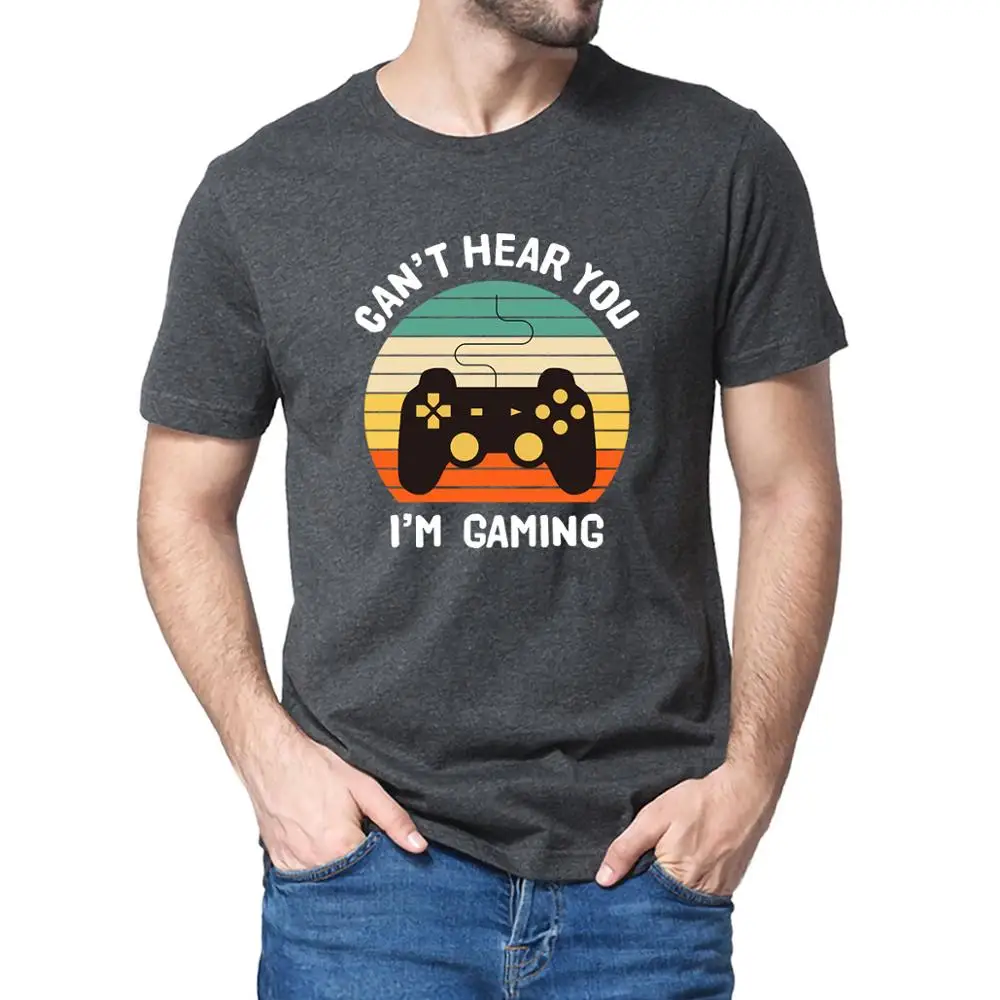 

Unisex 100% Cotton I Can't Hear You I'm Gaming Funny Headset Video Game Gamer Funny Men's T-Shirt Women Soft Tee Gift Sweatshirt