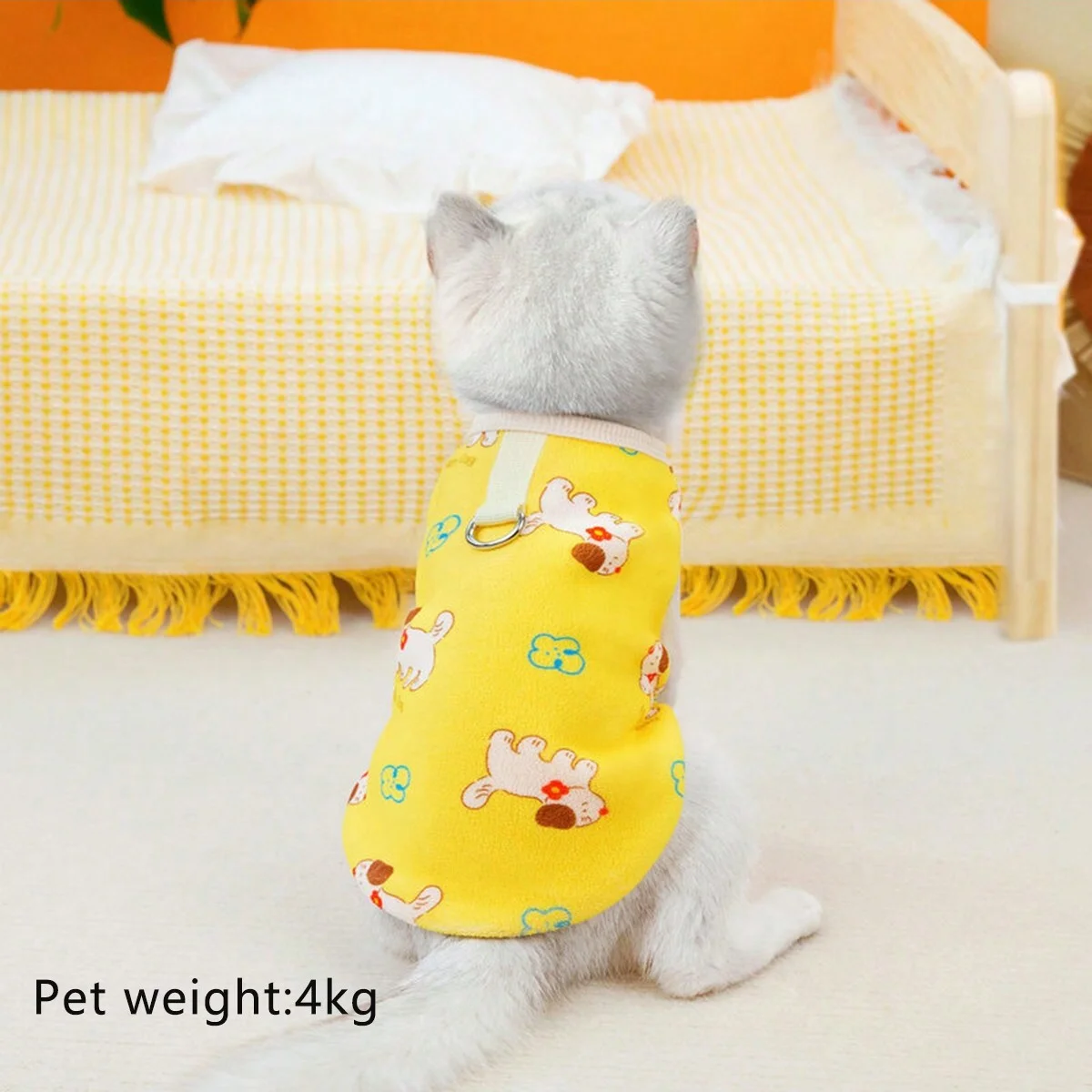 1pc-Pet Clothing Happy Two Leg Velvet Clothes Autumn and Winter Small and Medium sized Dog Pet Clothing
