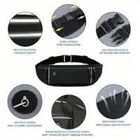 Sac de ceinture de sport professionnel pour hommes et femmes, étui pour téléphone portable, poudres cachées, sacs de sport de gym, pack de course 4