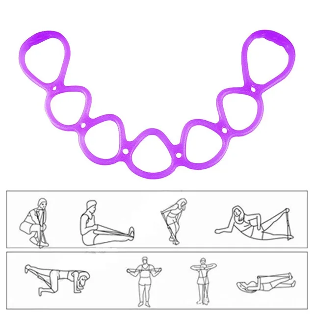 7 Ring Stretch Resistance Band Leg Hand Yoga Stretch Band Stretcher Arm Exerciser Silicone Fitness Workout Physical Therapy Band 4