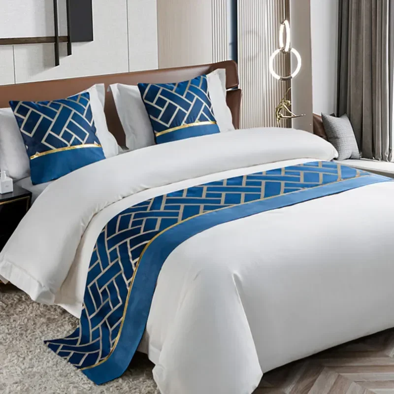 

New Hotel Bed End Towel Modern Light Luxury High-end Internet Celebrity Bed Blanket High Quality Bed Cover for Homestays Bedflag