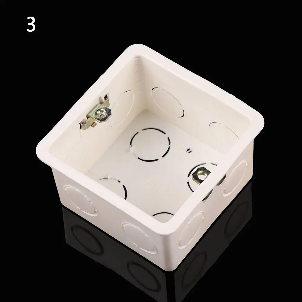 Home Equiments Light Touch PVC Plastic Wall Mounting Box Junction Concealed Bottom Switch Cassette switch box