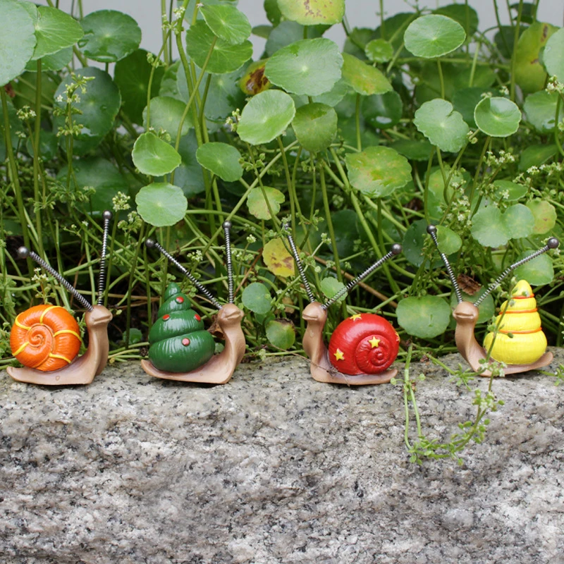 Mini Snail Garden Sculpture Set 6 | Mini Snail Garden Sculpture Set 6