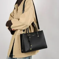 Sac à main en cuir de qualité supérieure de marque authentique, sac fourre-tout pour femme, sac messager, sac de créateur, grande capacité, 3 niveaux, sacs à bandoulière 4