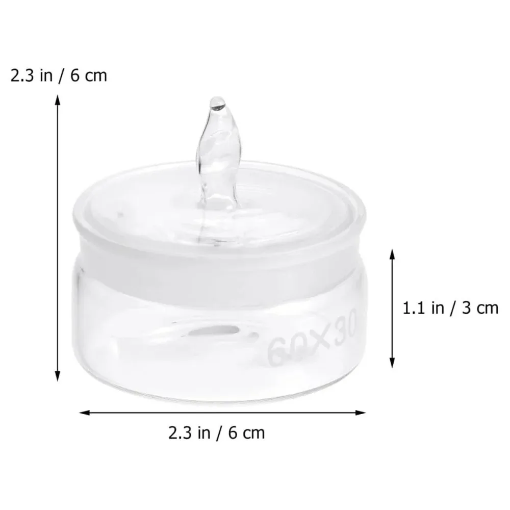 투명한 병 시계 수리 오일 저장 탱크 304 스틸 메쉬 바구니 정밀 청소 유리 컵 60X30mm