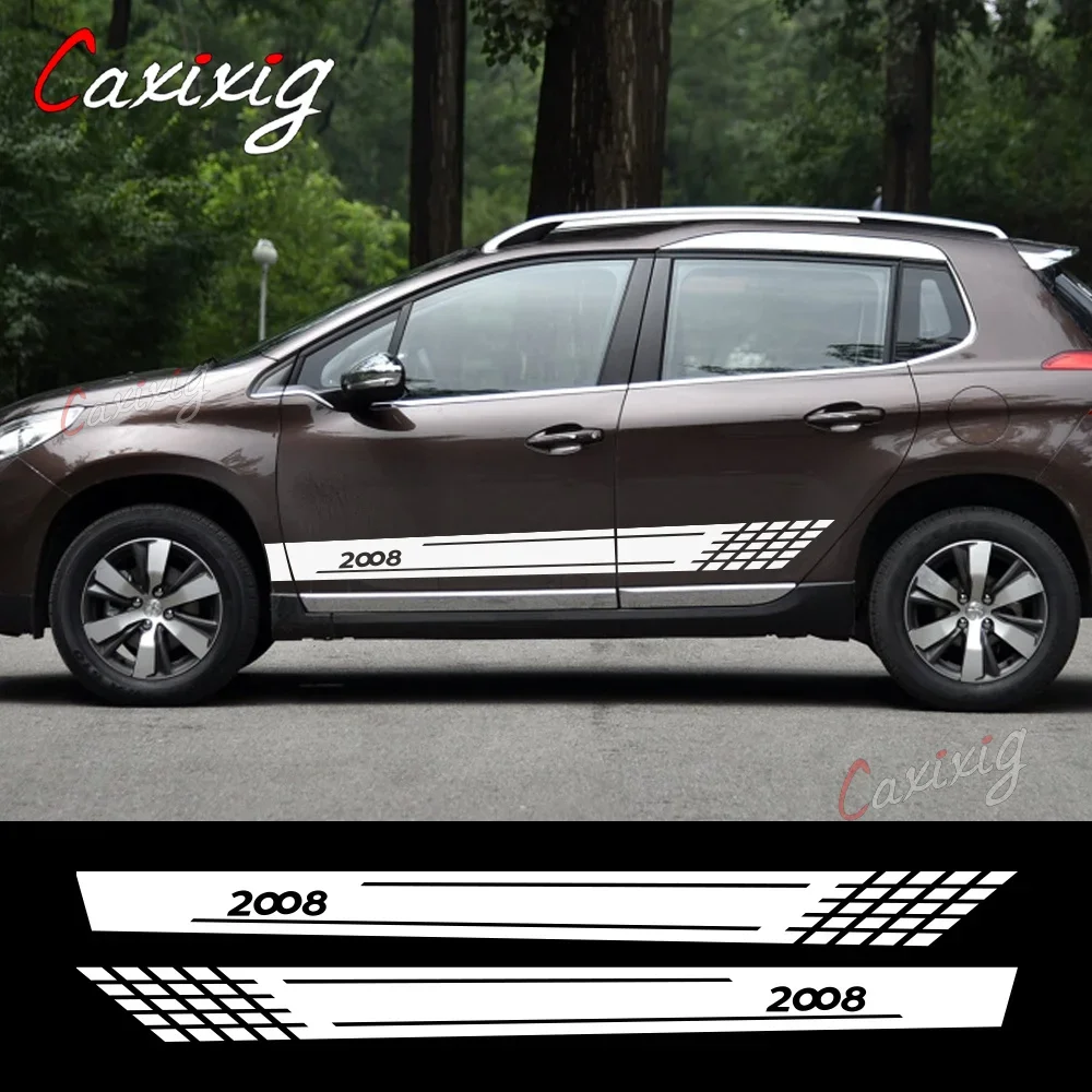 Adesivi Laterali Per Portiera Dell'Auto Per Peugeot 2008 3008 Accessori Auto Tuning Sport Gt Line Styling Linee Di Vita In Vinile Fai Da Te Decalcoman