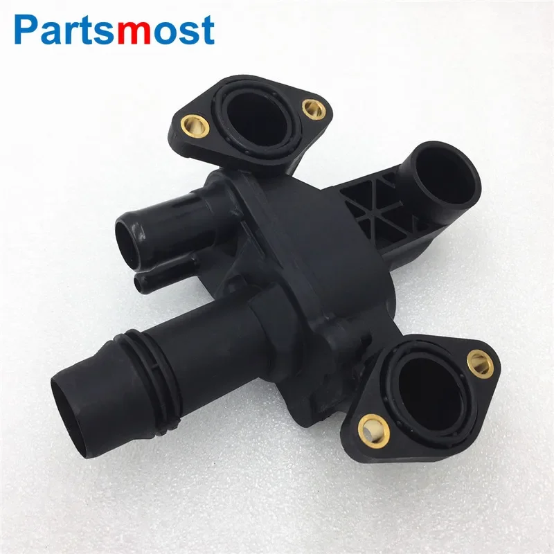 Thermostat Housing Kit For Land Range Rover Sport Discovery LR3 4 2.7 3.0 Diesel Jaguar XF Water Outlet Pipe 4H2Q8592BF LR073372 engine coolant thermostat thermostat housing cover flange engine cooling kit