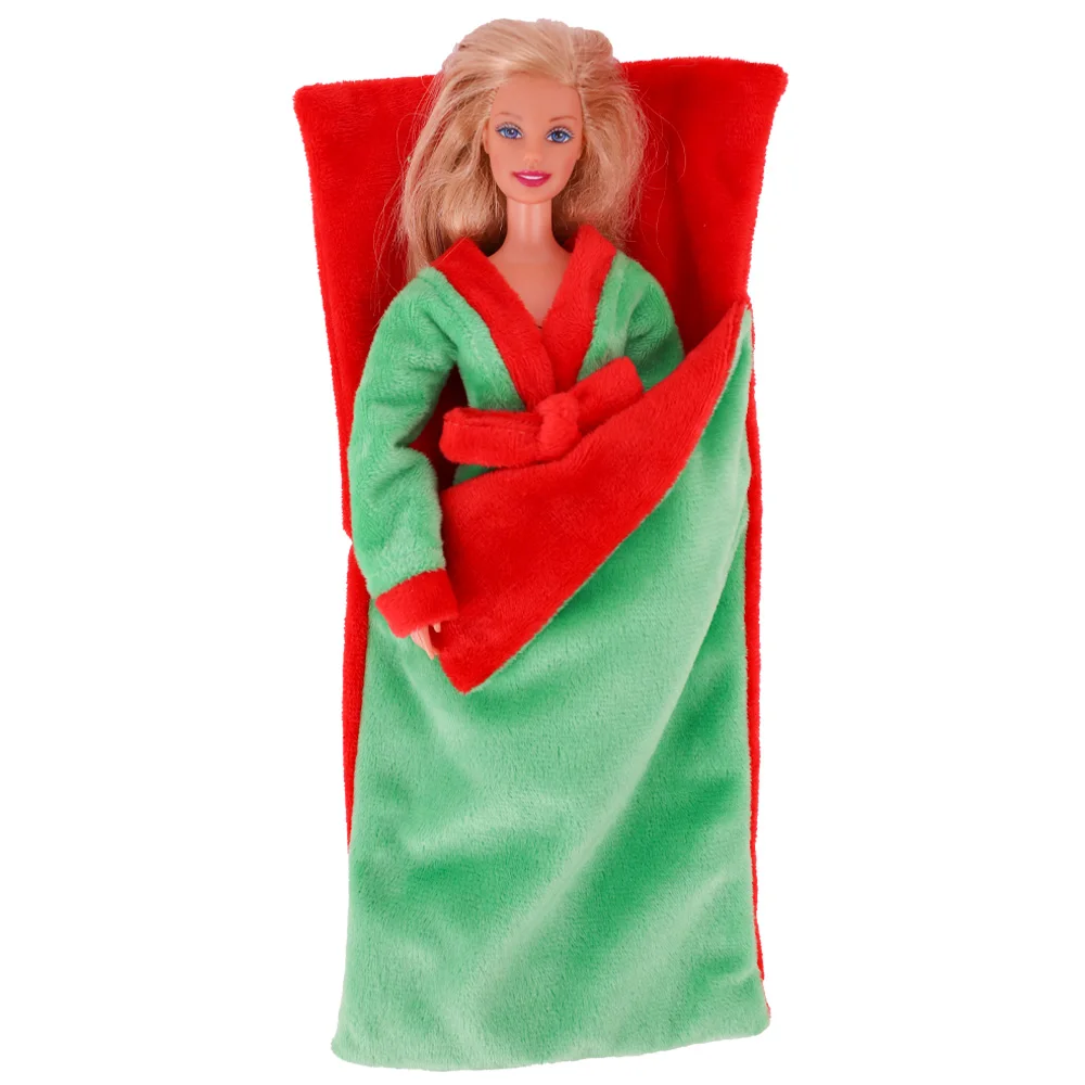 Barbies sleeping bag cute plush accessories doll pajamas Christmas toy accessories suitable for Barbies & 1/6 BJD Blythe dolls
