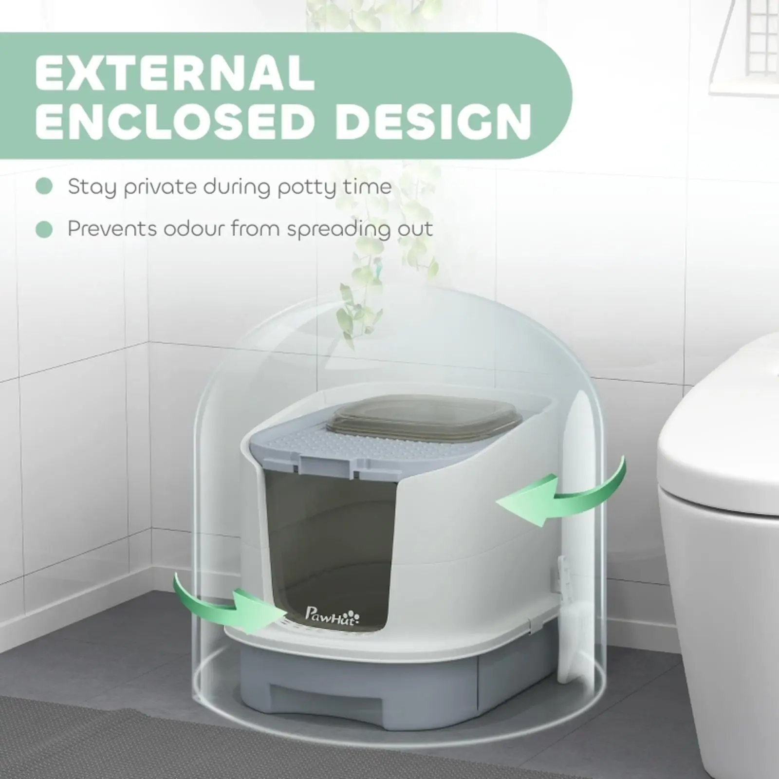 Cat Litter Box Furniture Hidden Design Odour Control Enclosure for Cat Cages and Home Pet Supplies
