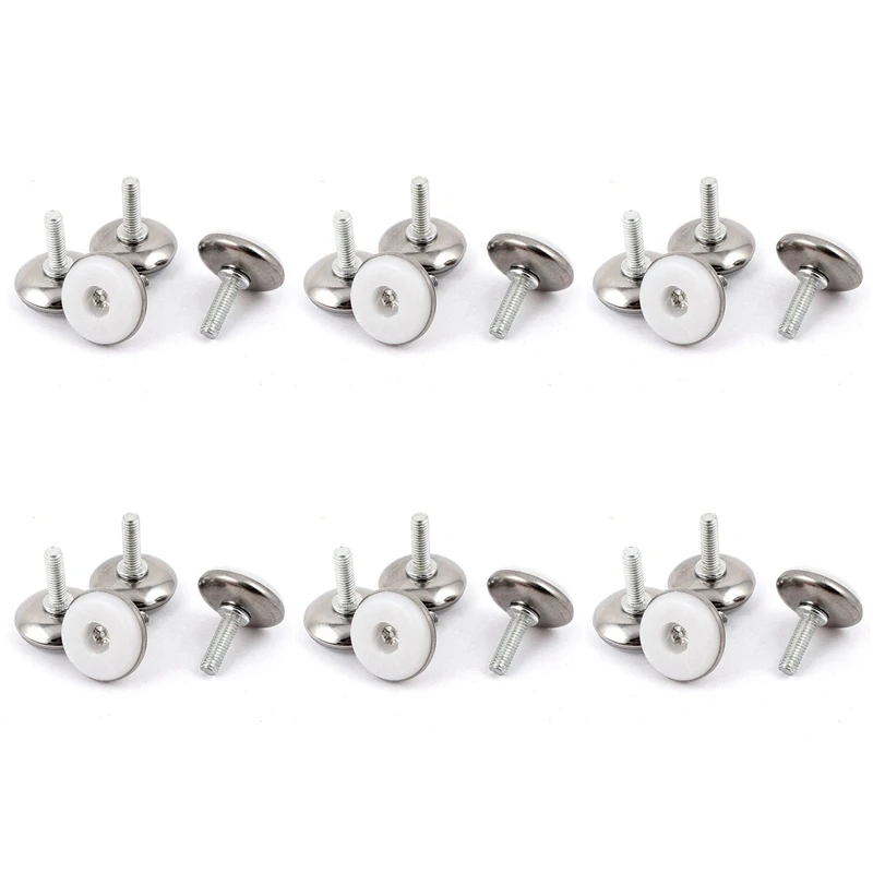 

Furniture Adjustable Screw On Glide Leveling Foot Feet M6x20mm 24 Pcs