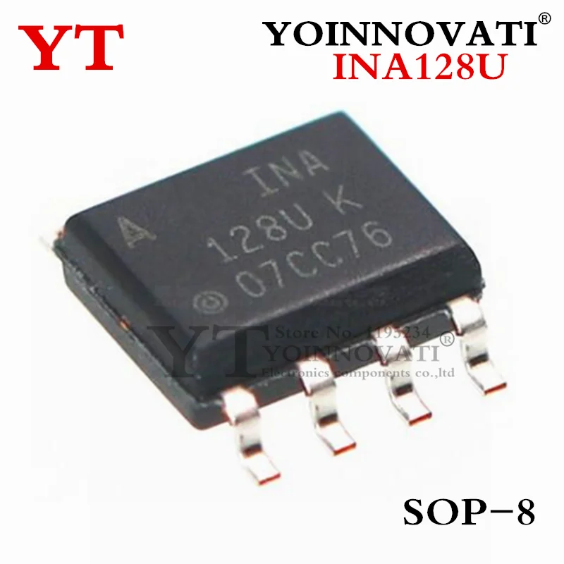 

10 шт INA128U INA128 патч Sop-8 линейная измерительная аппаратура усилитель IC