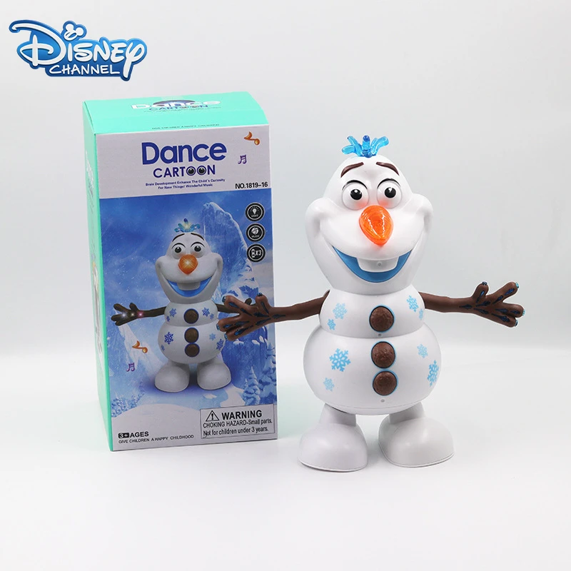 Disney Movie Anime Figure Frozen Olaf Action Figure Dance Doll Olaf Snowman Electronic Smart Dancing Robot Con Musica Regali Per Bambini