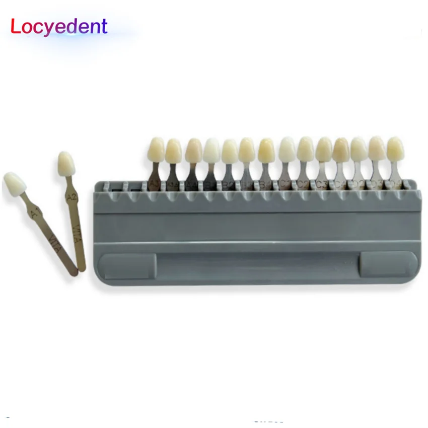 

Dental Laboratory Bleaching Shadow Guidelines 16 Color A1-D4 Tooth Whitening Contrast Denture Model Color Palette