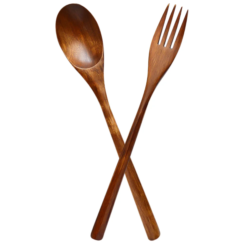 

Wooden Fork and Dinnerware Sets Cake Delicate Appetizer Noodle Dinnerware Multi-function Home Accessories
