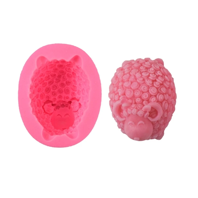 

3D Sheep Silicone Candle Mold Handmade-Aromatherapy-Candle Gypsum Soap Making