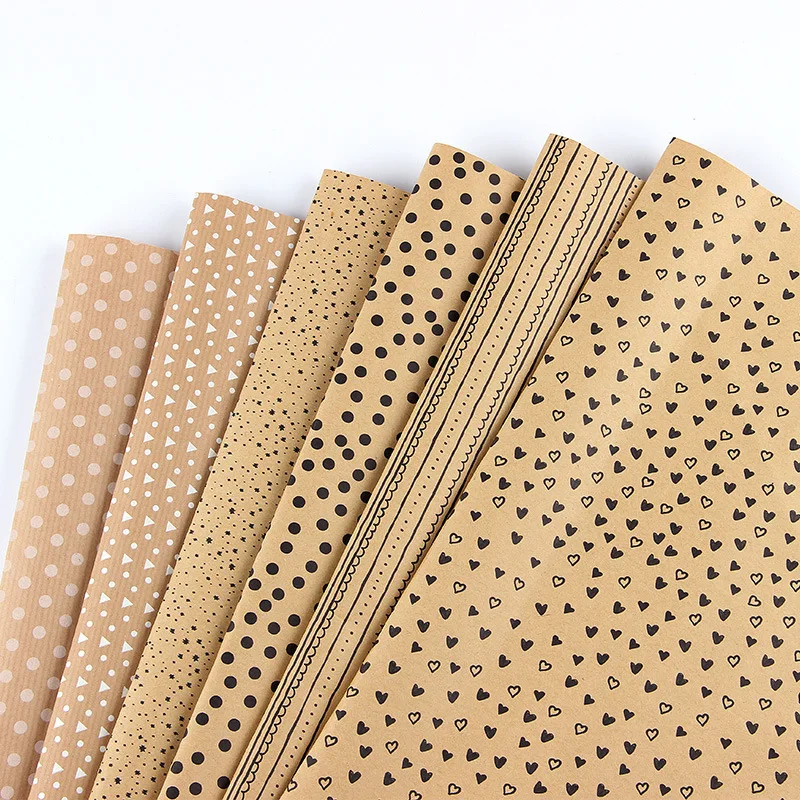 50x70cm Kraft Paper Roll Gift Wrapping Paper for Baby Shower