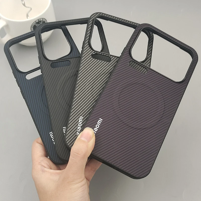 Carbon Fiber Magnetic Wireless Charging Case with MagSafe Compatibility