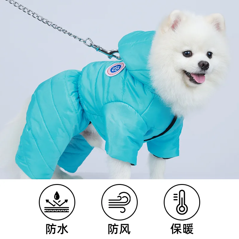 Winter New Pet Coat for Small Dogs Outfit Jumpsuit Thickened Warm Cold Weather Dog Jacket Puppy Pet Clothes for Dogs