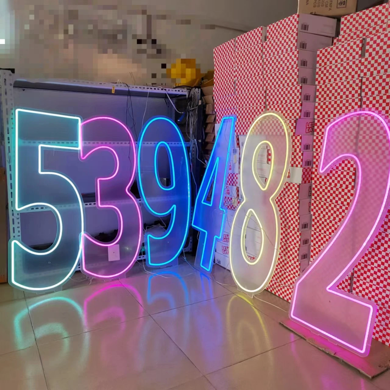 100cm large numbers 1 neon 39 inch RGB flashing acrylic digital light, sweet 1 16 18 21 year old birthday gift baby night light
