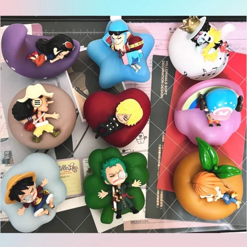 

One Piece Anime Blind Box Series Night Light Luffy Zoro Nami Sanji Chopper Figures Sweet Dream Led Mystery Box Toy Ornament Gift