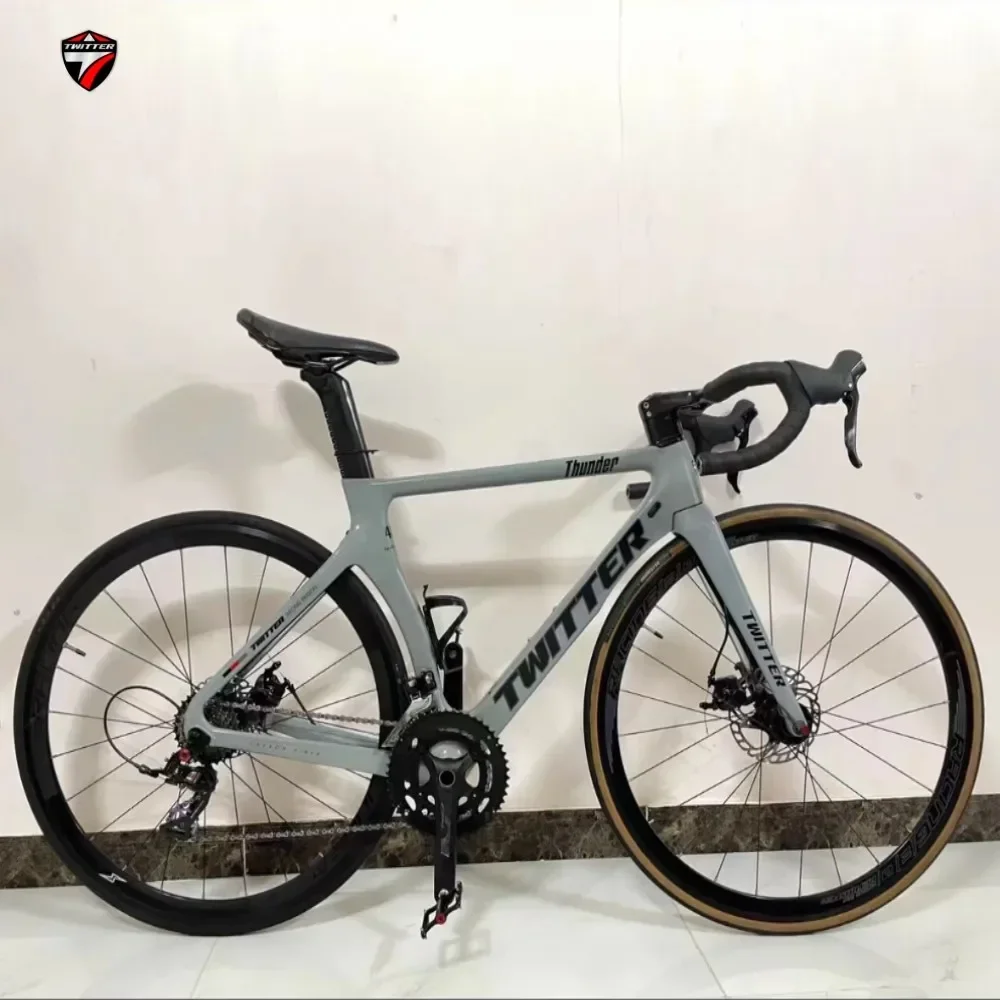 

TWITTER Thunder TIAGR 4700-20S T800 Carbon Fiber Road Bike Hydraulic Disc Brake 700*25C Barrel Pump 12*142mm bicycle велосипед