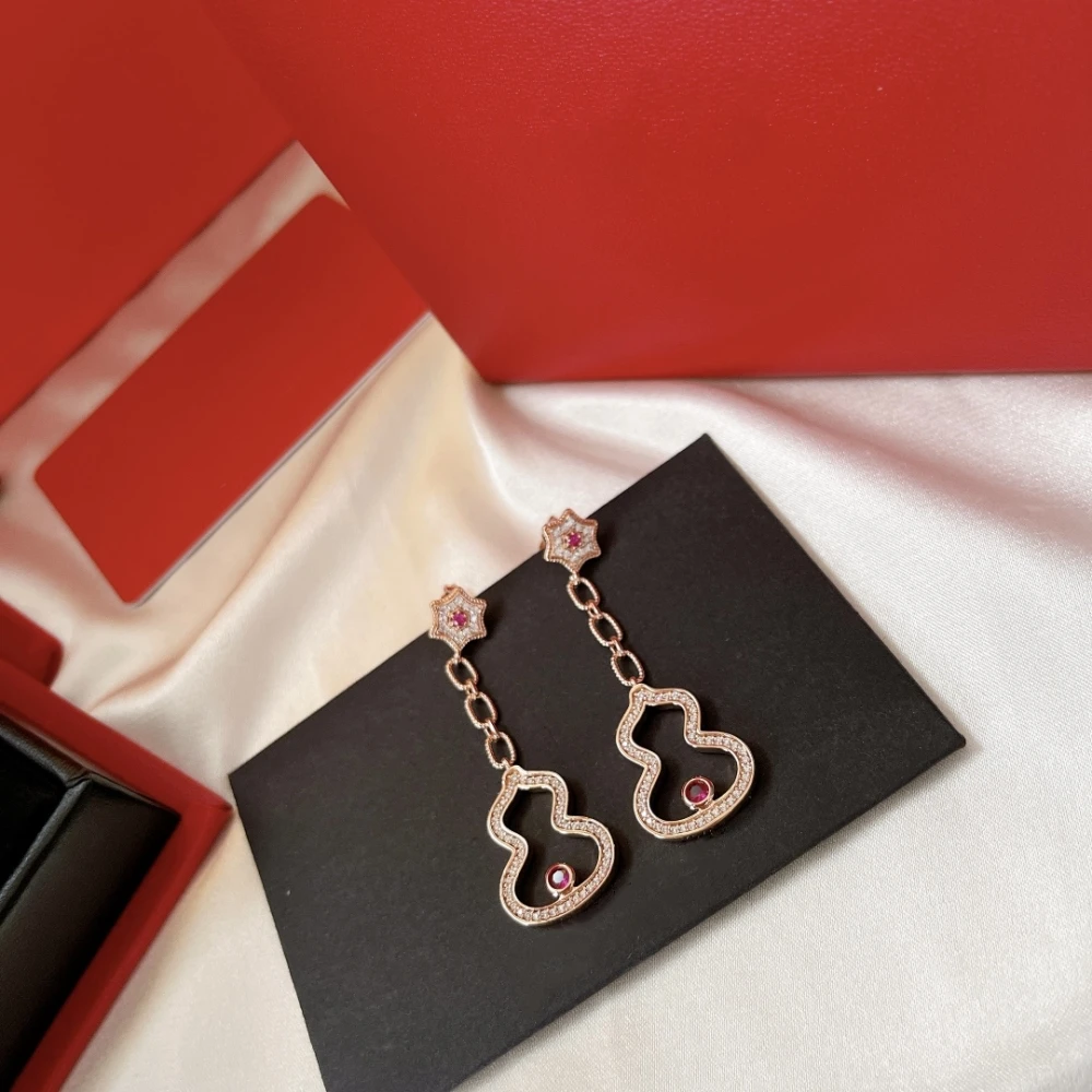 

2023 винтажные Элегантные Роскошные серьги в виде тыквы со звездами для женщин, подарки на годовщину, высокое качество, известный бренд ювелирных изделий.