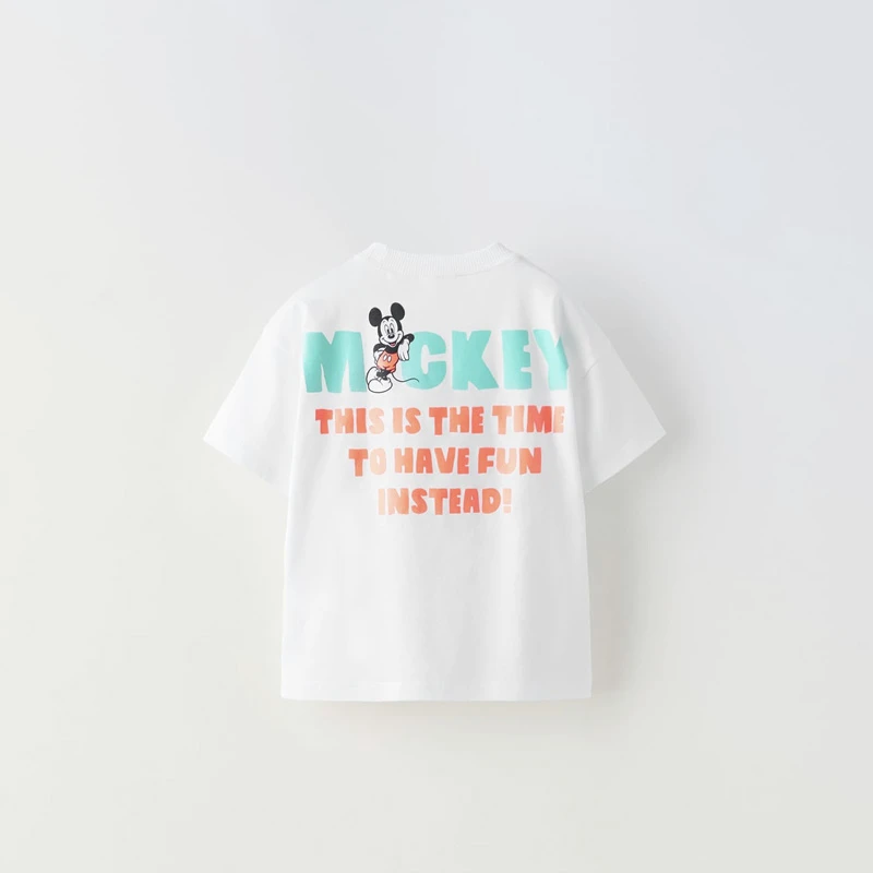 Mickey Mouse T Shirt Kids Summer Clothing Cartoon Printed Fashion Baby Short Sleeved Tops Children's Wear Tees Disney T-shirts 5