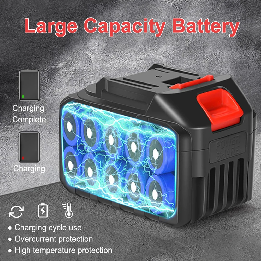 Car Washer High Pressure Car Water Gun Replacement Li-Ion Battery Spare 18V-21V For Blower Power Wireless