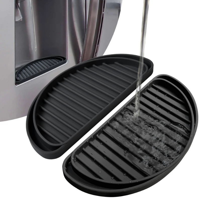 Reusable kitchen Fridge Accessories refrigerator Anti splash & overflow drainage mat silicone refrigerator drip catcher tray 4