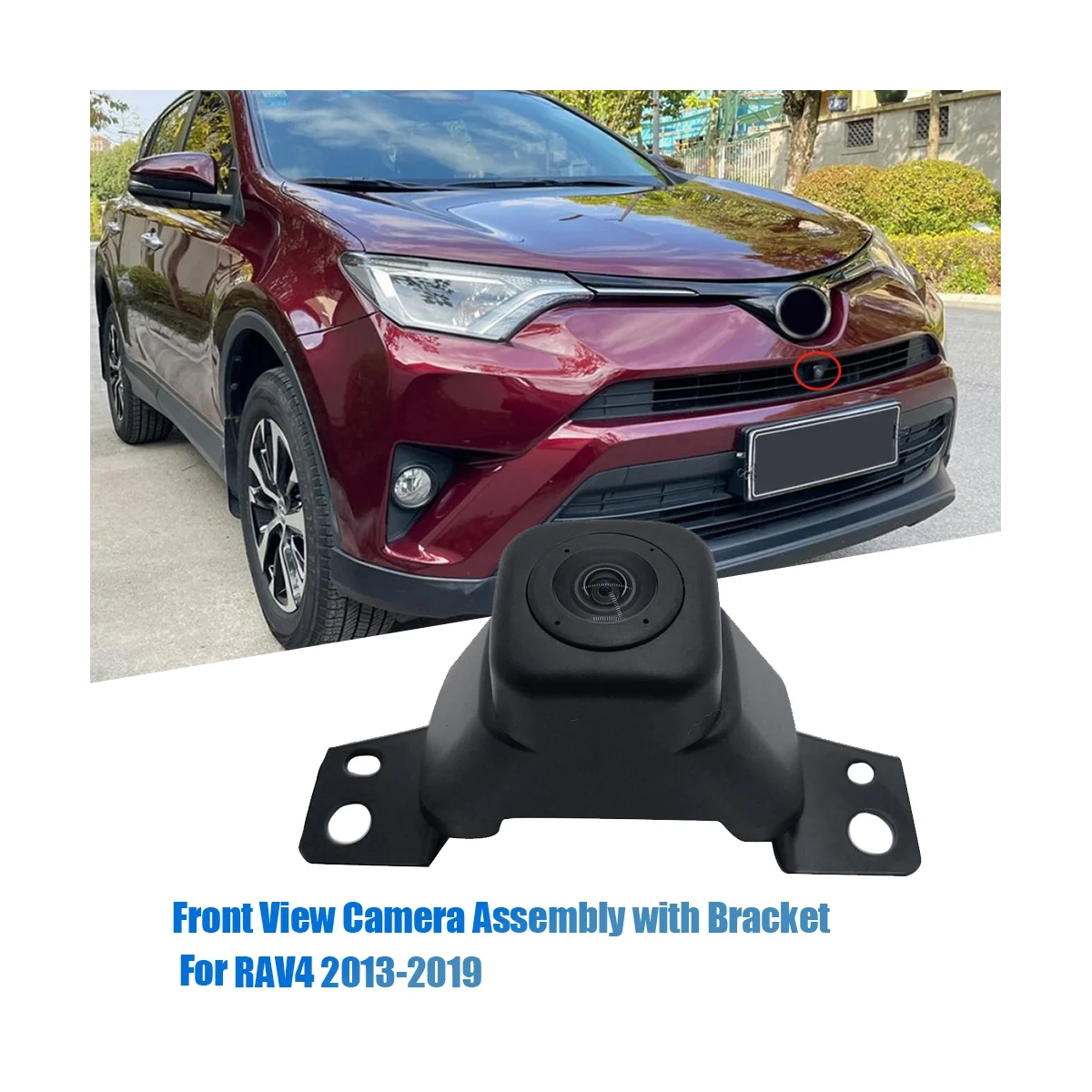 86790-0R040 Surround Front View Camera Assembly with Bracket for Toyota RAV4 2013- Parking Assist Camera 86790-0R041