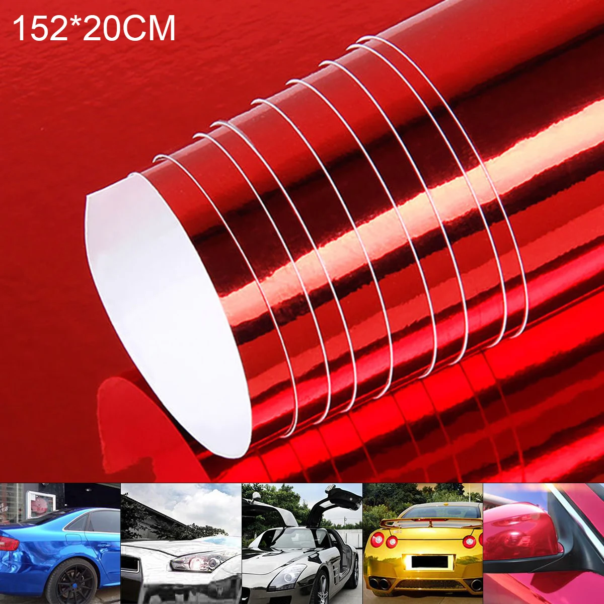 

20 x 152 CM PVC Electroplating Mirror Surface Bright Reflect-light Automobile Repacking Sticker for Car Motorcycle Motorbike