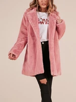 Winter Womens Faux Fur Coat  High Quality Thick Warm Loose Long Jacket Parka  Female Solid Plush Cardigan Coats Outerwear 2