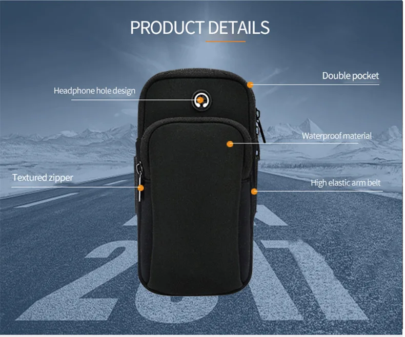 Running Phone Arm Bag Men's and Women's Outdoor Fitness Universal Phone Arm Bag Marathon Waterproof Mountaineering