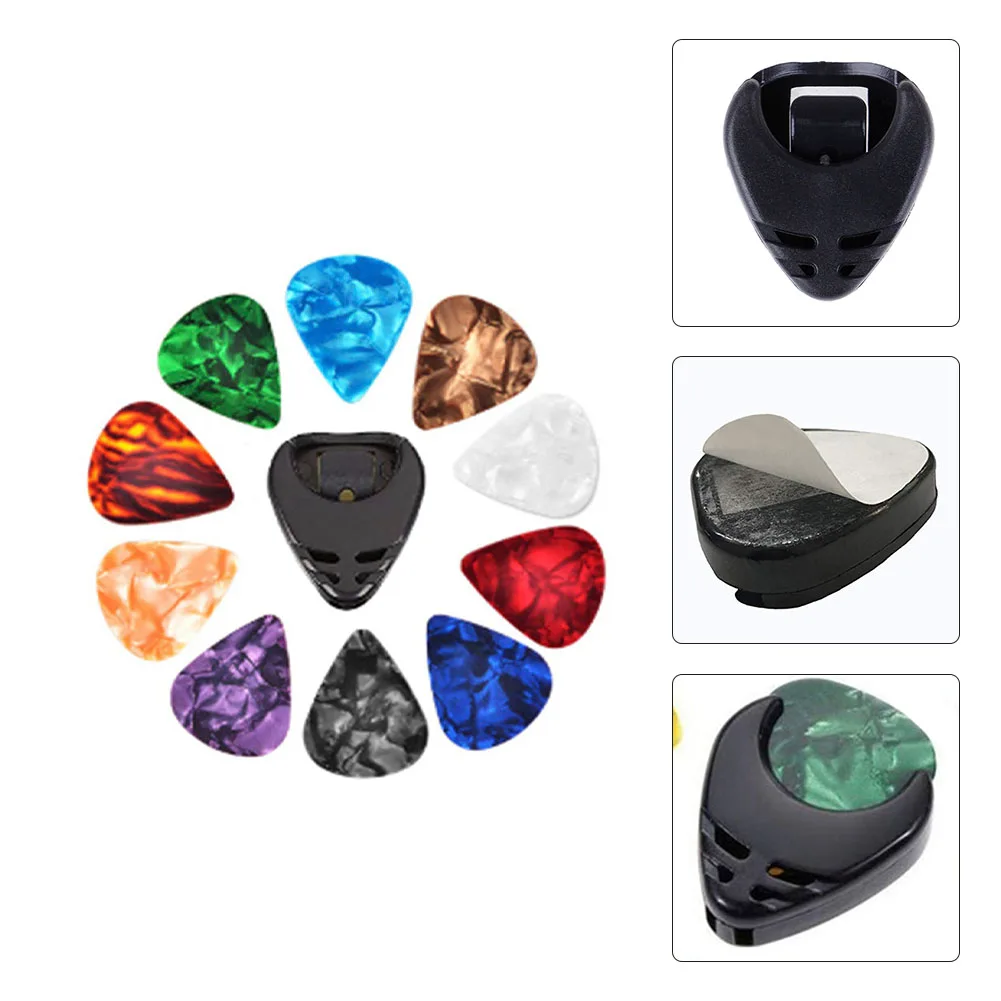 

Brand New Musical Instruments Guitar Pick Pick Holder Pick Holder Set 10 Celluloid Picks Celluloid For Electric Classic