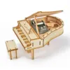 Creative Hand Cranked Piano Music Box Wooden 3D Puzzle Kits Building Blocks Toys Set DIY Assemble Models for Teens & Adults Gift 5