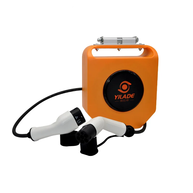 Retractable EV Charger Cable Reel 32A SAE J1772 EV Charging Cable Reel