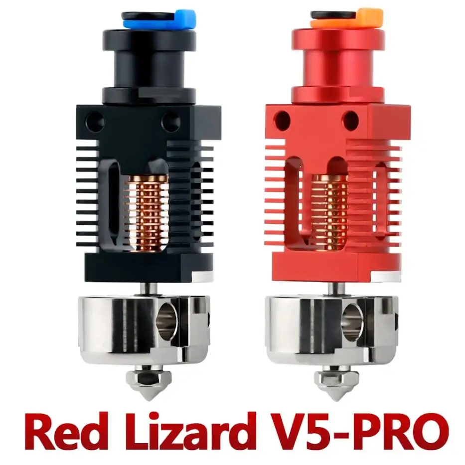 

3D Printer Hotend Red Lizard V5 Pro V6 Hotend Assembled Bi-Metal HeatBreak Copper Hotend for Ender 3 Ender-3 V2 CR10 CR10S