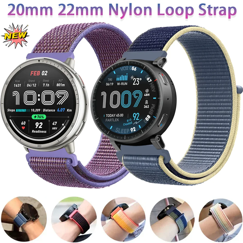 Nylon Loop Strap - 20mm/22mm, Universal Fit Bracelet Wristband