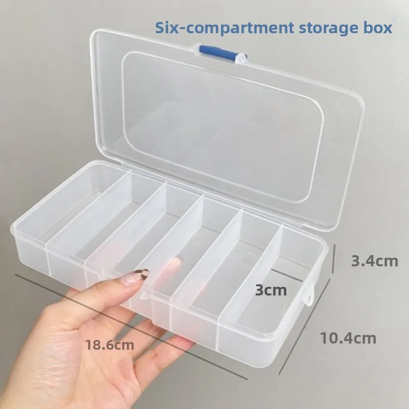 5/6 Grid Compartment Storage Box Transparent Square Earrings Case Jewelry Finding Accessories Packaging Bead Pearl Organizer