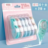 5/6PCS Permanent Adhesive Tape Correction Tape Roller Set Smooth Compact Design with No Drying Time Adhesive Grooves for School 5