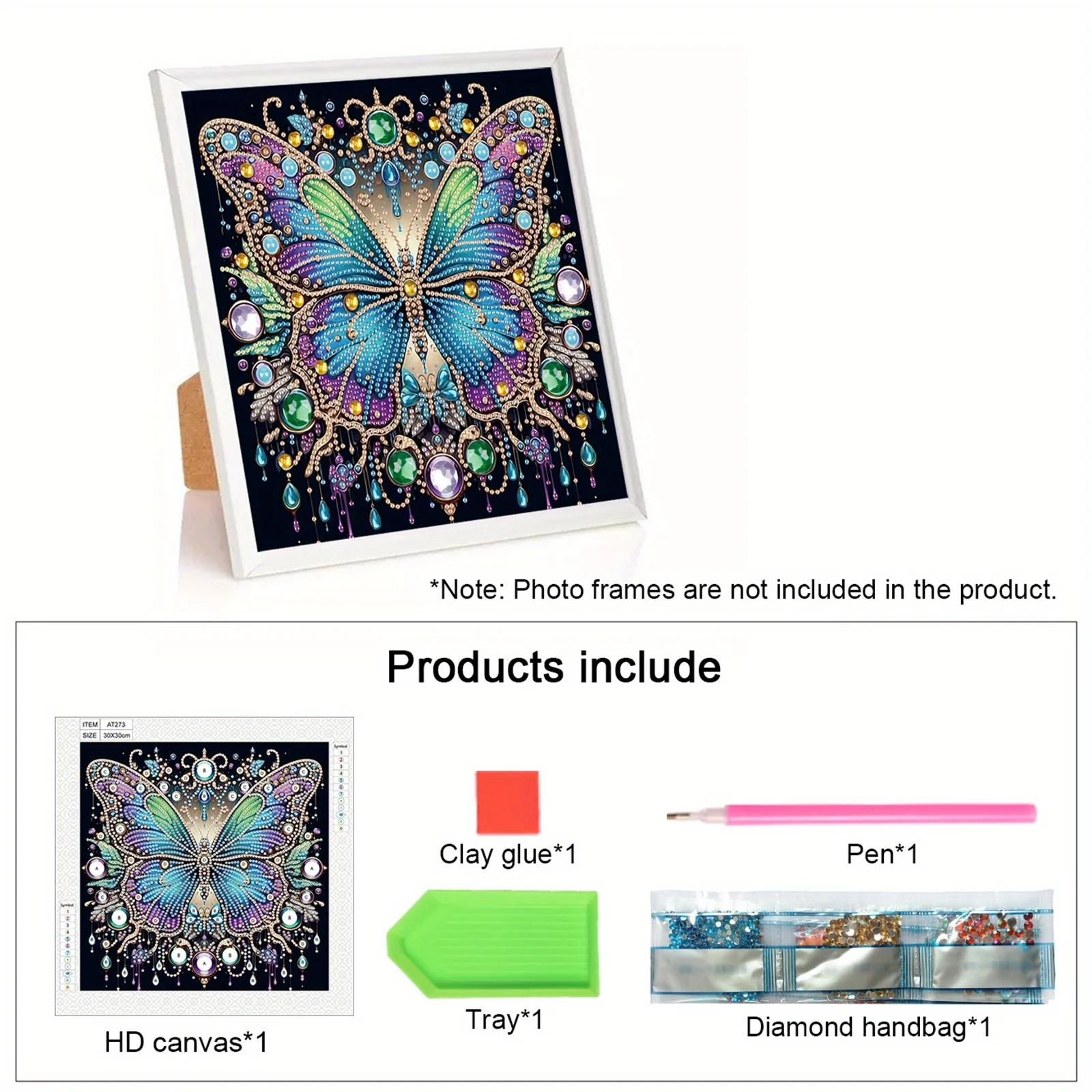 DIY Colorful butterflies 5D Special Shape Diamond Art Kits for Beginners Diamond Art Painting Kits for Home Wall Decoration Gift
